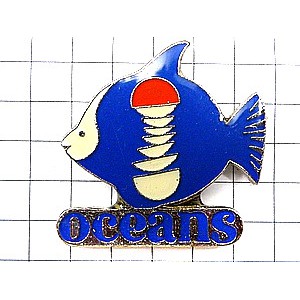 ピンバッジ・ブルーの魚