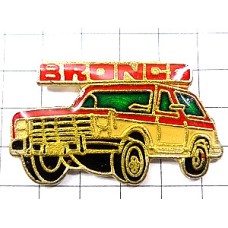 ピンバッジ・四輪駆動の赤い車 FORD-BRONCO FORD USA