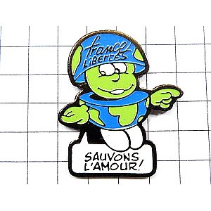 ピンバッジ・愛を救おう地球くん SAUVONS-L-AMOUR