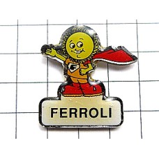 ピンバッジ・赤いマントの太陽Ｆ FERROLI SMILEY