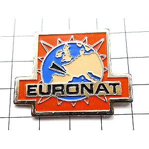 ピンバッジ・太陽とヨーロッパ地球 EURONAT EUROPE MAP