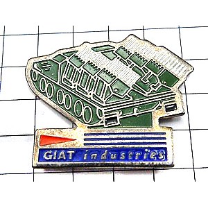 ピンバッジ・軍ミリタリー緑色の戦車