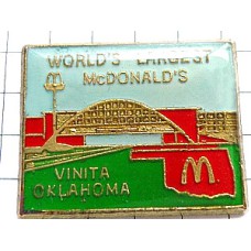 ピンバッジ・世界一大きいマクドナルドＭオクラホマ/USA MC-DONALDS VINITA OKLAHOMA USA