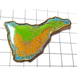 ピンバッジ・テネリフェ島カナリア諸島スペイン地図型