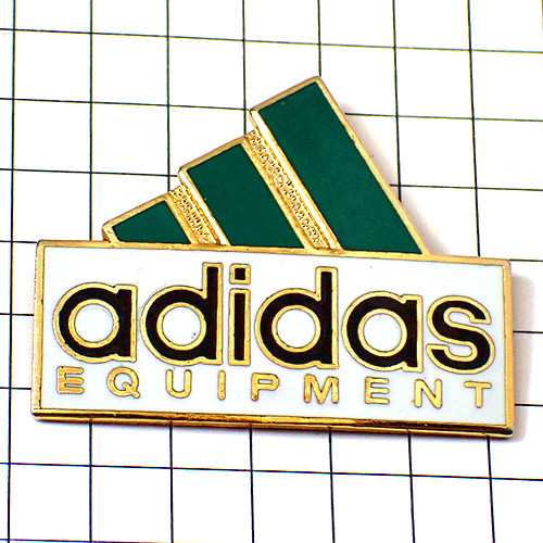 ピンバッジ・アディダス緑色の三本線 ADIDAS・329107